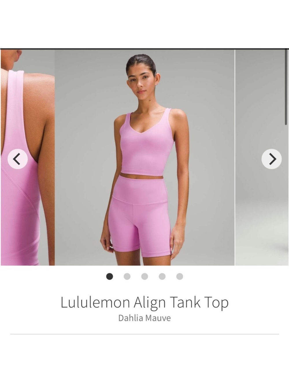 Lululemon Align Tank Top Dahlia Mauve Sz 6